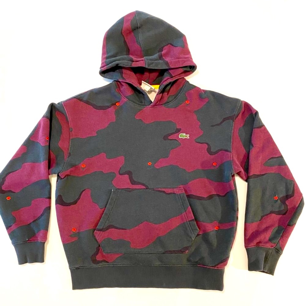 Men’s | Lacoste | Pullover Hoodie | Plum & Navy | S